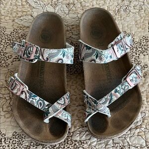 Birkenstock MAYARI KIDS Sandals White Pink Green Size 33